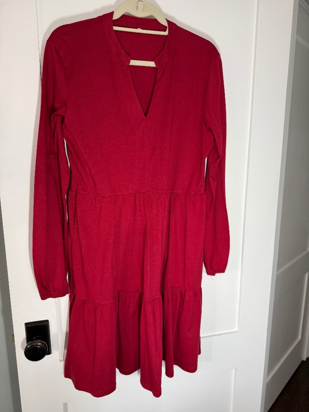 Crimson Tiered Dress Size L NWOT Perfect for Game Day or Teacher Dress